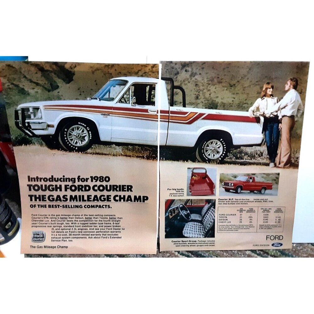 1979 1980 Ford Courier Truck Original Print Ad 70s